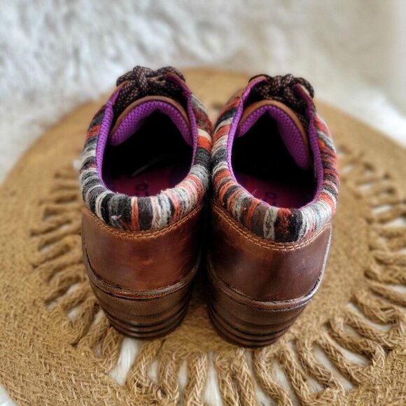 Bionica Women's Gervais Aztec Brown Leather Wedge Oxford Shoes SZ 8M - Picture 7 of 8
